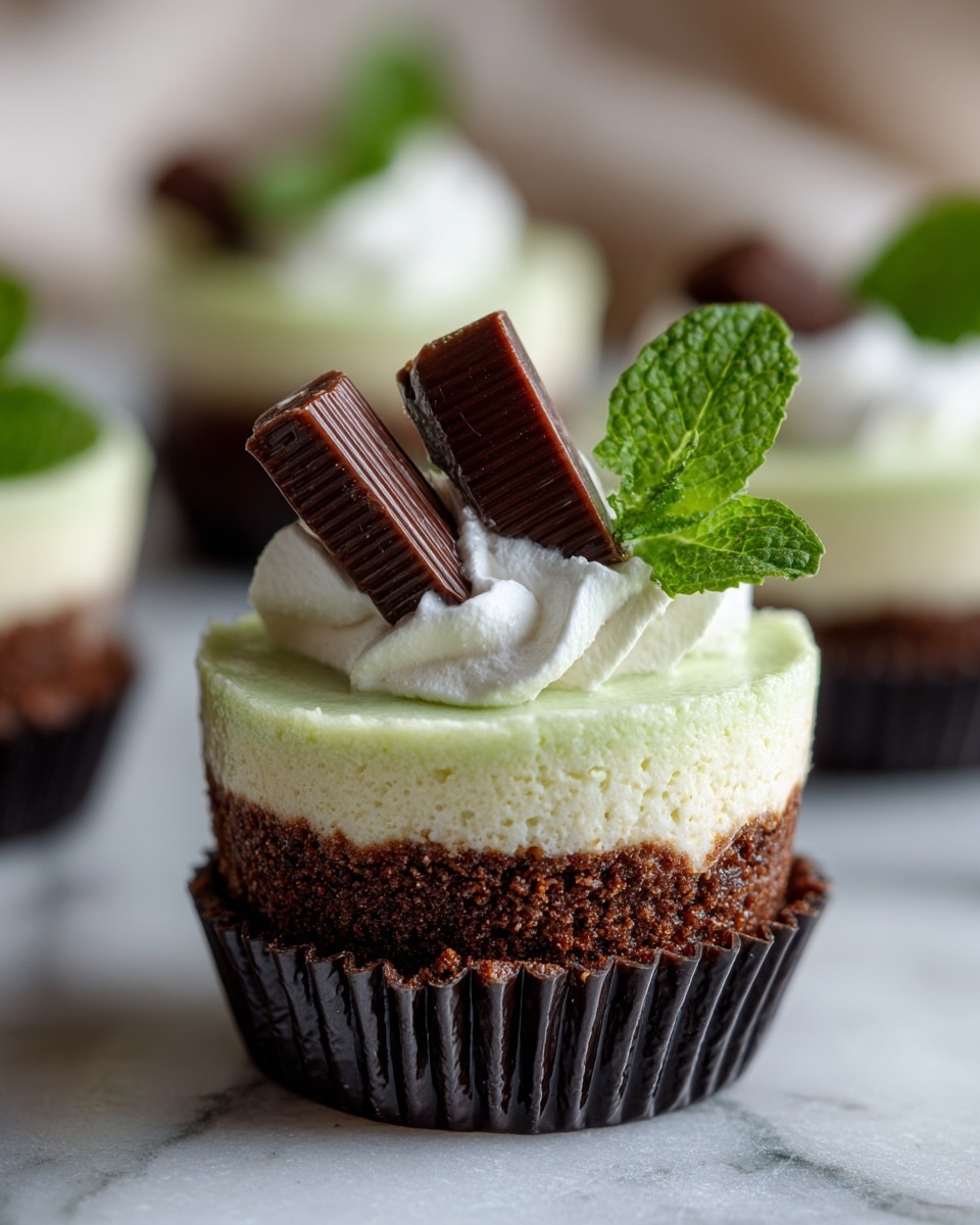 Mint Mini Cheesecakes Recipe 6 Mint Mini Cheesecakes Recipe - Recipe Image