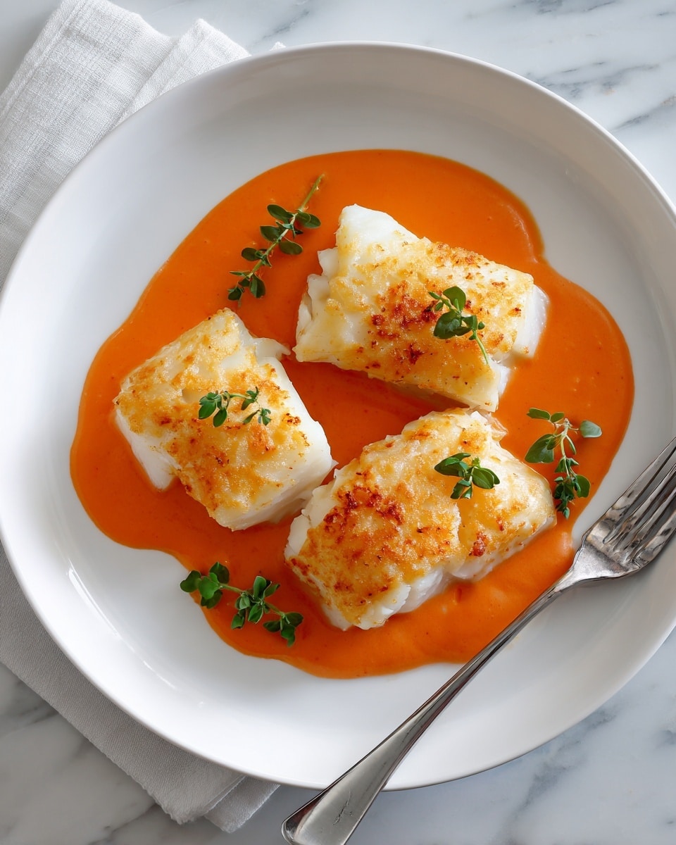 Cod in Roasted Red Pepper Sauce Recipe 6 Cod in Roasted Red Pepper Sauce Recipe - Recipe Image