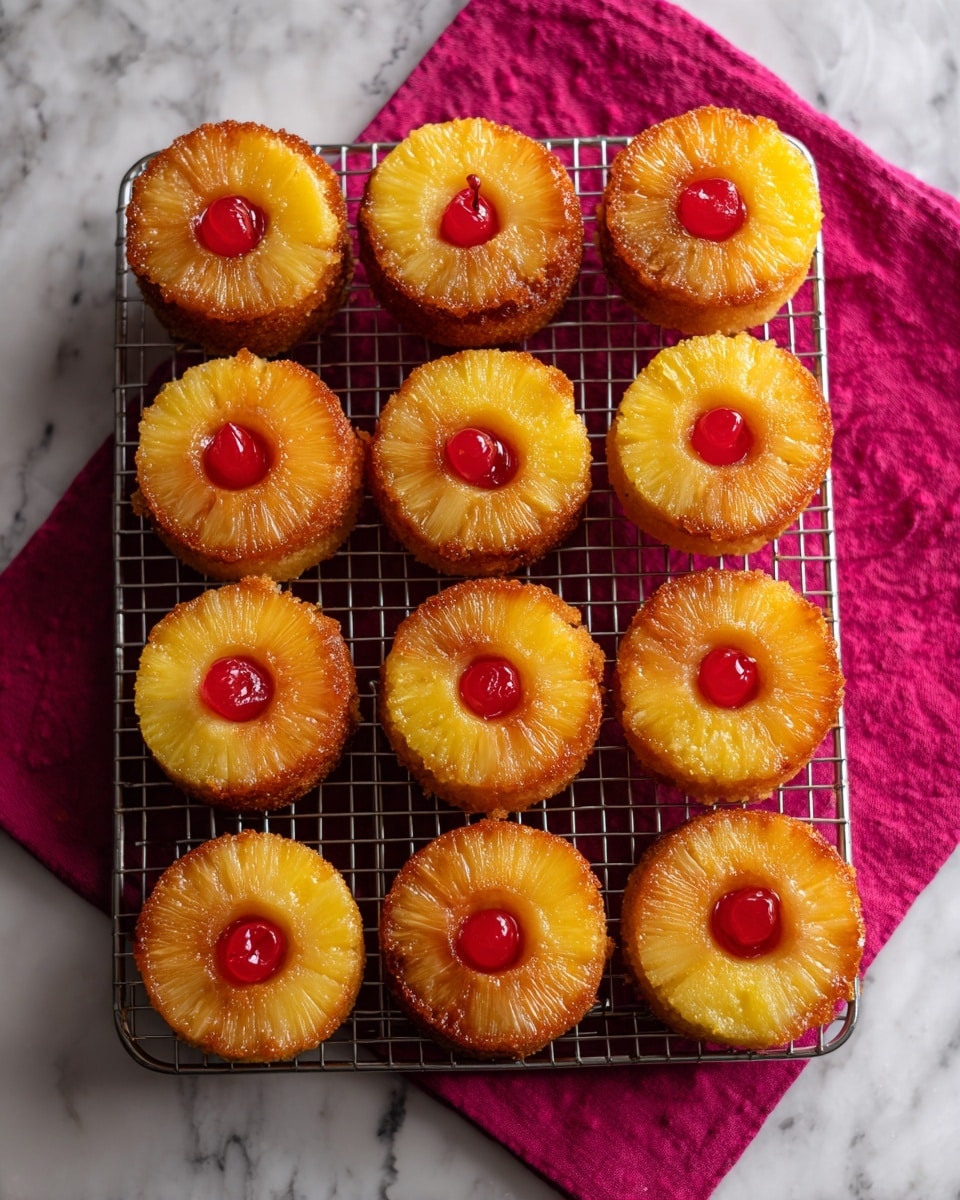 Pineapple Upside-Down Cupcakes Recipe 6 Pineapple Upside-Down Cupcakes Recipe - Recipe Image
