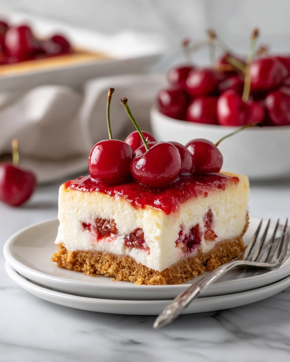 Cherry Cheesecake Bars – A Sweet Delight Recipe 6 Cherry Cheesecake Bars – A Sweet Delight Recipe - Recipe Image