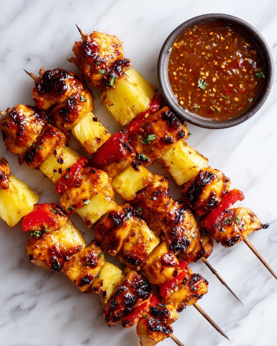 BBQ Pineapple Chicken Kabobs Recipe 6 BBQ Pineapple Chicken Kabobs Recipe - Recipe Image