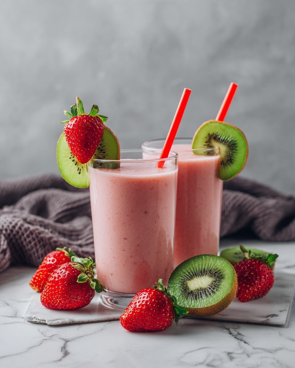 Kiwi Strawberry Smoothie Recipe 6 Kiwi Strawberry Smoothie Recipe - Recipe Image
