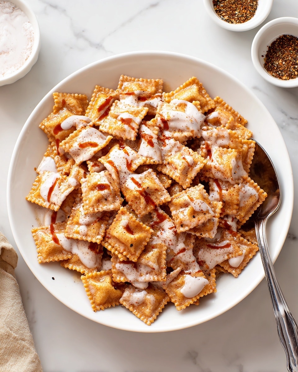 Turkish Dumplings with Garlicky Yogurt and Spiced Oil Recipe 6 Turkish Dumplings with Garlicky Yogurt and Spiced Oil Recipe - Recipe Image