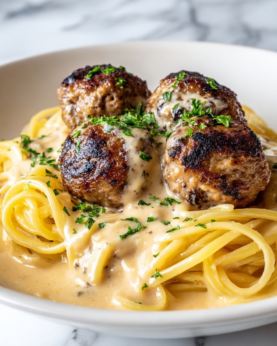 Garlic Butter Chicken Balls with Creamy Parmesan Pasta Recipe 6 Garlic Butter Chicken Balls with Creamy Parmesan Pasta Recipe - Recipe Image