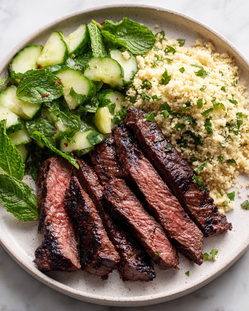 Grilled Skirt Steak with Lemon Herb Couscous Salad Recipe 6 Grilled Skirt Steak with Lemon Herb Couscous Salad Recipe - Recipe Image