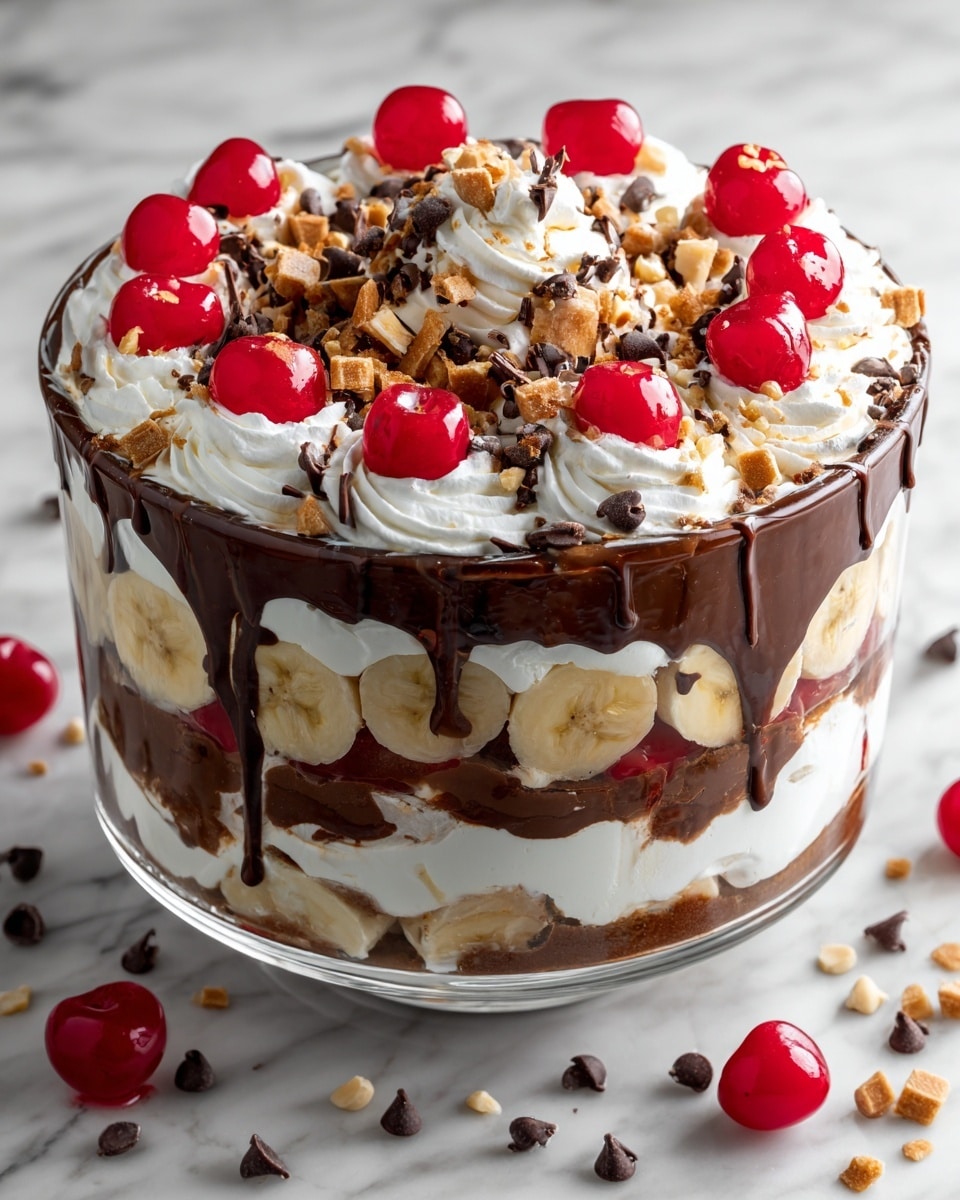 No-Bake Chocolate Banana Split Trifle Recipe 6 No-Bake Chocolate Banana Split Trifle Recipe - Recipe Image