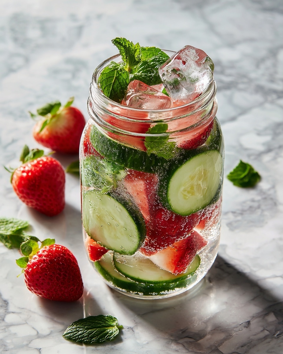 Strawberry Cucumber Lime Infused Water Recipe 6 Strawberry Cucumber Lime Infused Water Recipe - Recipe Image